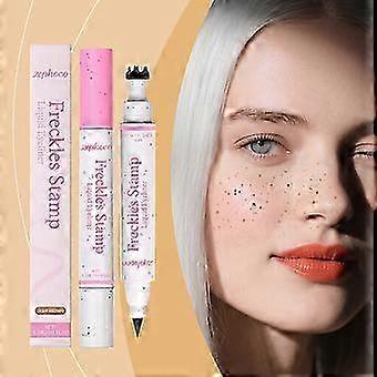 2-in-1 waterdichte sproetenpen, vloeibare eyeliner, natuurlijke nepsproeten make-up tool, langdurig en veegvast.