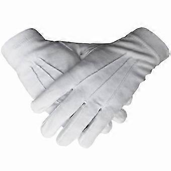 Freimaurer-Insignien 100% Baumwolle Weiße Handschuhe Einfarbig (2 Paare)