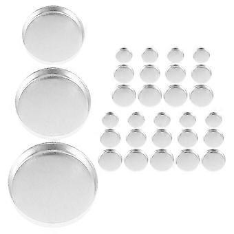 Silver Eyeshadow Pan Round Aluminum Cosmetic Containers for Storage 150Pcs
