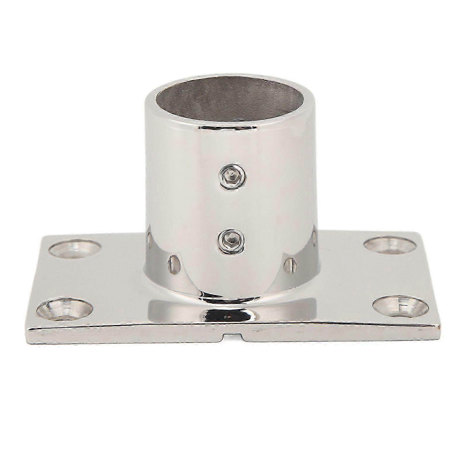 Robust silver handrail connection rectangular base Rectangular base for boat Marine Yacht 9025MM / 1 in
