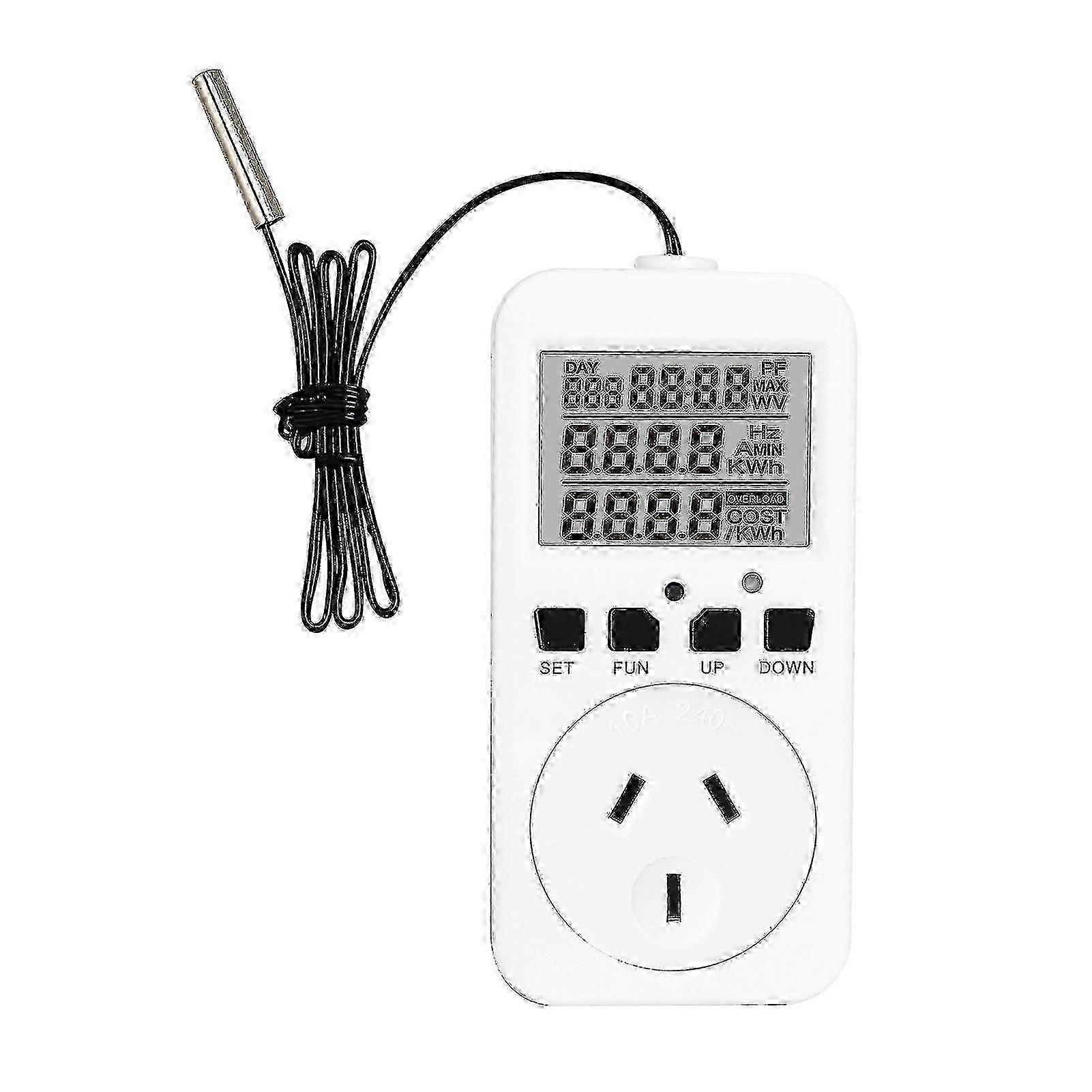 Digital Thermostat Temperature Controller Plug Socket compatible with Greenhouse, Reptile Terrarium & Home Use - Heating/Cooling Mode, Timer Function