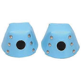 1 Pair Roller Skate Toe Caps Pu Leather Skate Toe Guards For Roller Skates Toe Cap Protective Blue