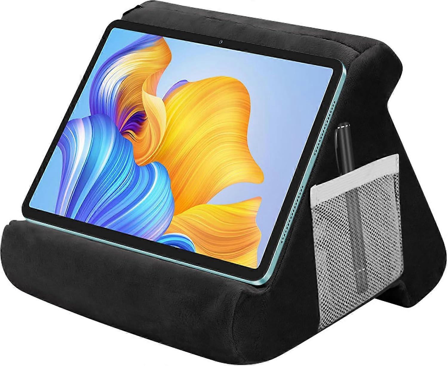 Tablet stand cushion, triangular cushion with pocket, mini computer st