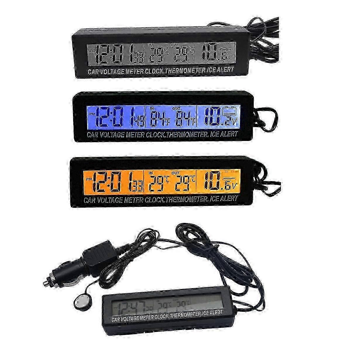 Car Temperature Clock Universal Auto Dashboard Digital Clocks LCD Screen 2026