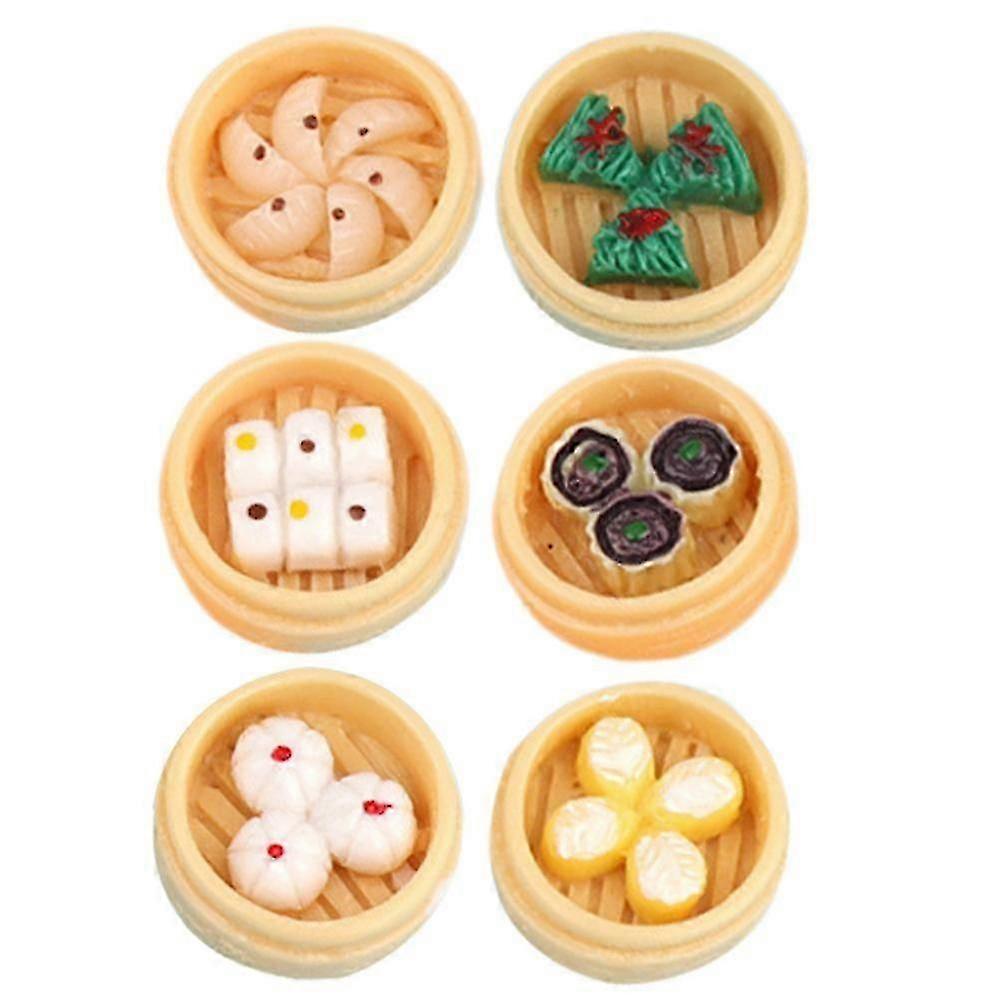 Realistic Mini Steamed Food Prop Set
