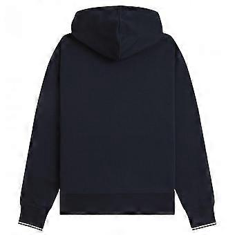 Men's Fred Perry Men's Navy Tipped Hooded Sweatshirt