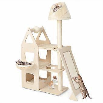 Krabpaal - Kattenboom - Klimpaal - Krabmeubel - Krabhoek - Beige Kattenkrabpaal