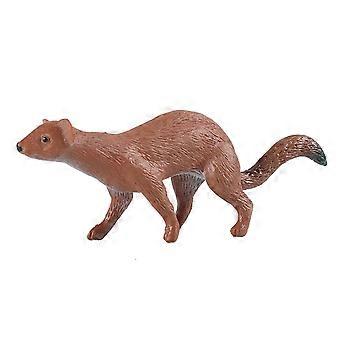Realistic Weasel Animal Figurine for Fairy Garden, Miniature Cake Topper and Educational Toy Gift