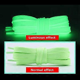 1 par självlysande skosnören festkväll coola fluorescerande skosnören lämpliga för platta skosnören på alla skor unisex 6 färger