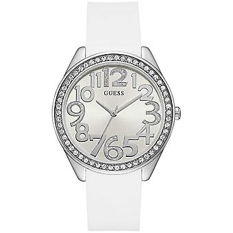Guess swizz Quartz Analog Woman Watch with W0988L1 Silicone Bracelet