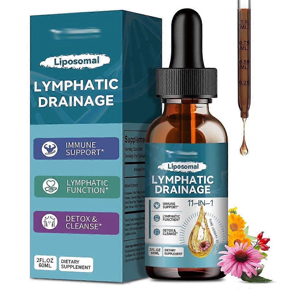 Lymphatic Drainage Liquid Drops 60ml, Blue