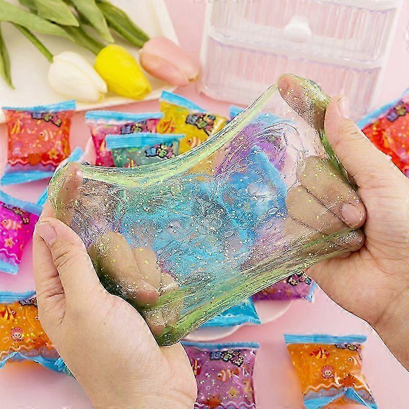 Soft Stretchy Glitter Slime 5Pcs