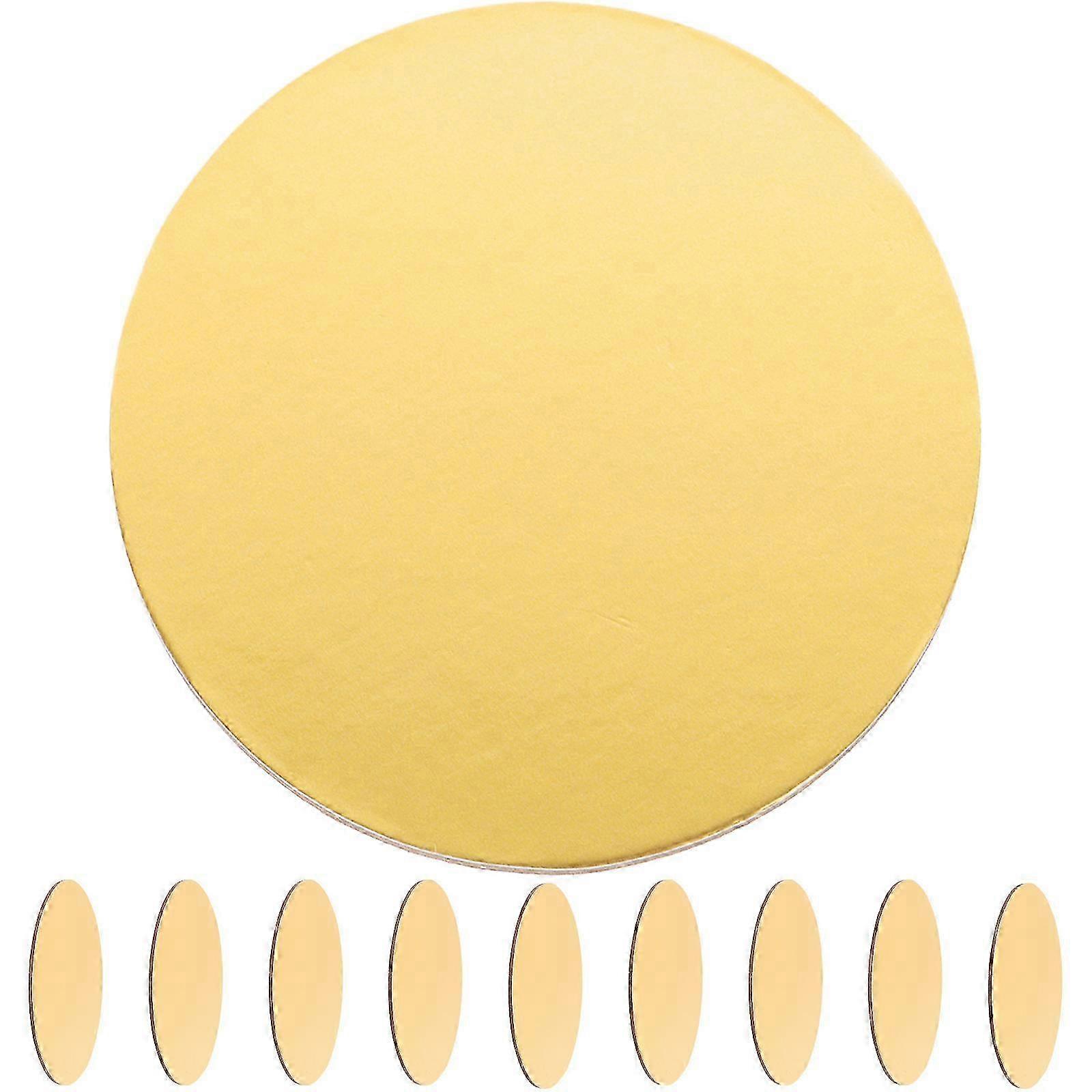 10cm Golden Round Cake Support Boards