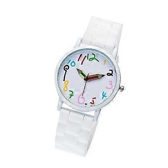 Kids Cartoon Watch Quartz Watch for Time Learning 1Pcs White