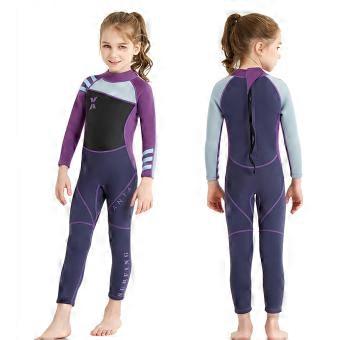 Barn Våtdräkt Ett stycke Neopren Baddräkt Solskyddande för Surfing Dykning Simning Båtliv på vintern