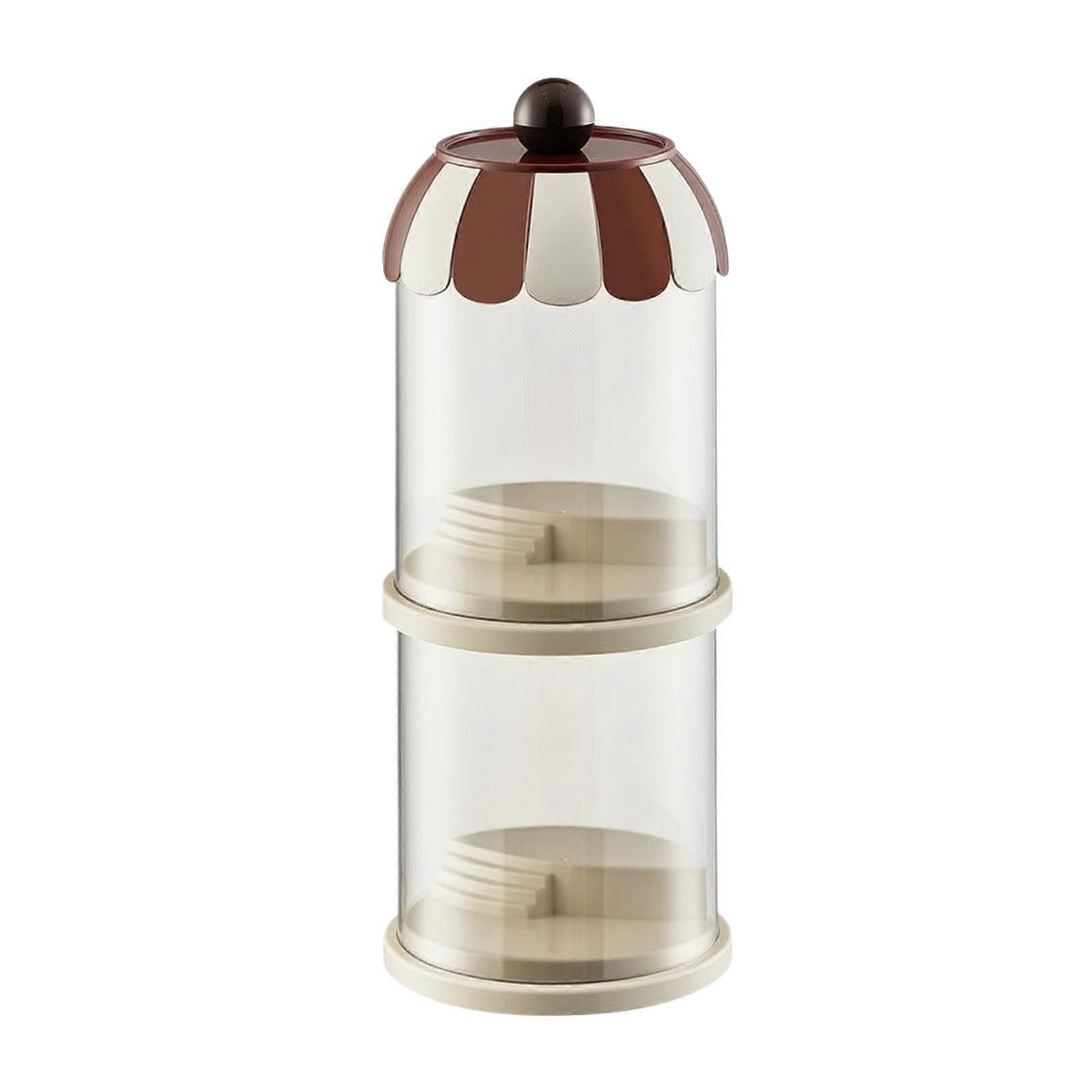 Two-Tier Unseen-Box Figure Display Case Dustproof Stackable Dust-Resistant