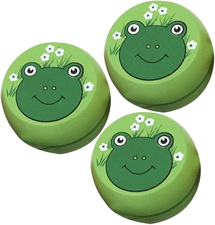 3pcsカエルヨーヨーのおもちゃ木製のヨーヨーボール動物ヨーヨー子供の子供のおもちゃ