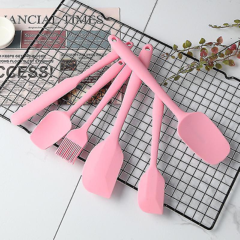 6 Pcs Silicone Spatula Set Non-stick Heat-resistant Spatulas Turner For Cooking Baking Mixing Baking