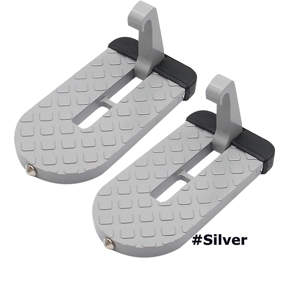 Car Roof Rack Step Foldable Car Door Step Multifunction Universal Latch Hook Auxiliary Foot Pedal Aluminium Alloy Safety Hammer