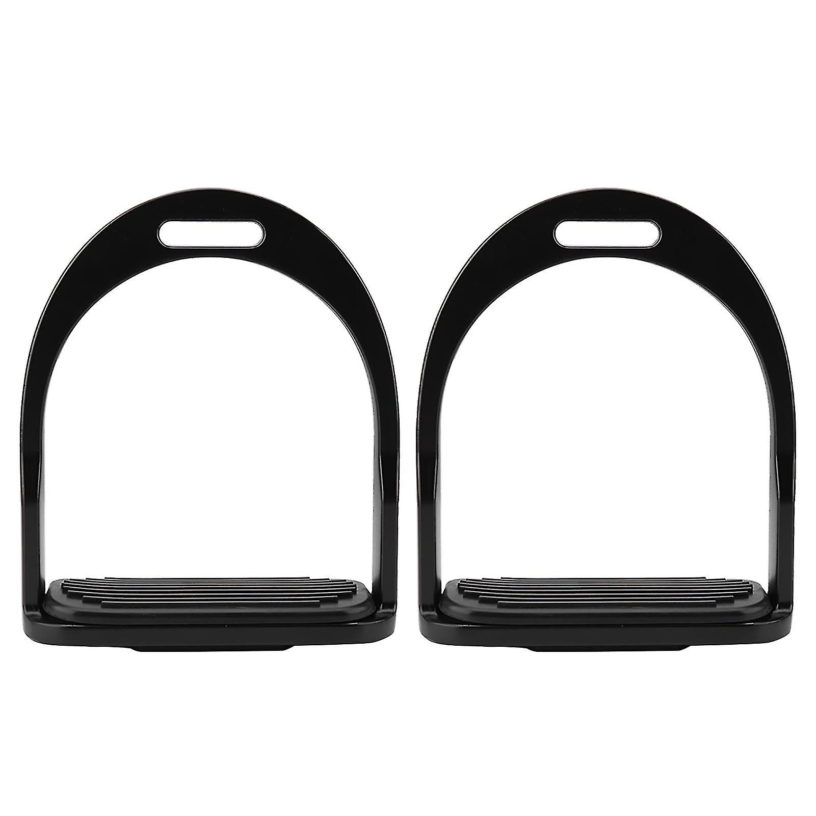 Staffe di cavallo in alluminio in alluminio in acciaio inossidabile pressofuso con tappetino per cavalli in gomma (nero)