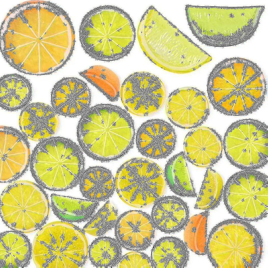 Simulation Lemon Slices Plastic Artificial Lemon Slice, Simulation Fake Lemons Artificial Fruit Pla