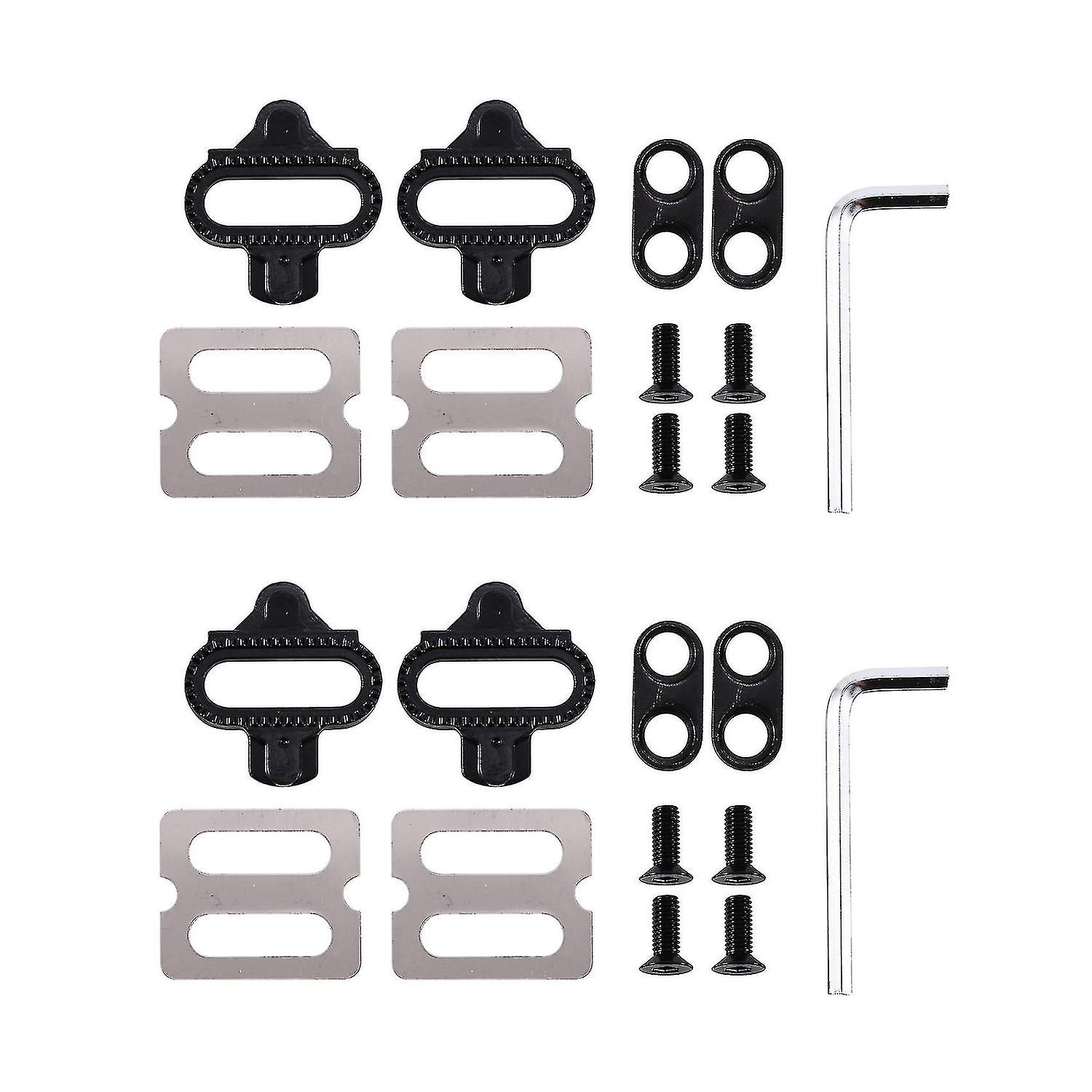 2x Mountain Bike Spd Pedals Spd Cleats For Road Cycling Shoes Indoor Cycling Cleat Set Compatible W