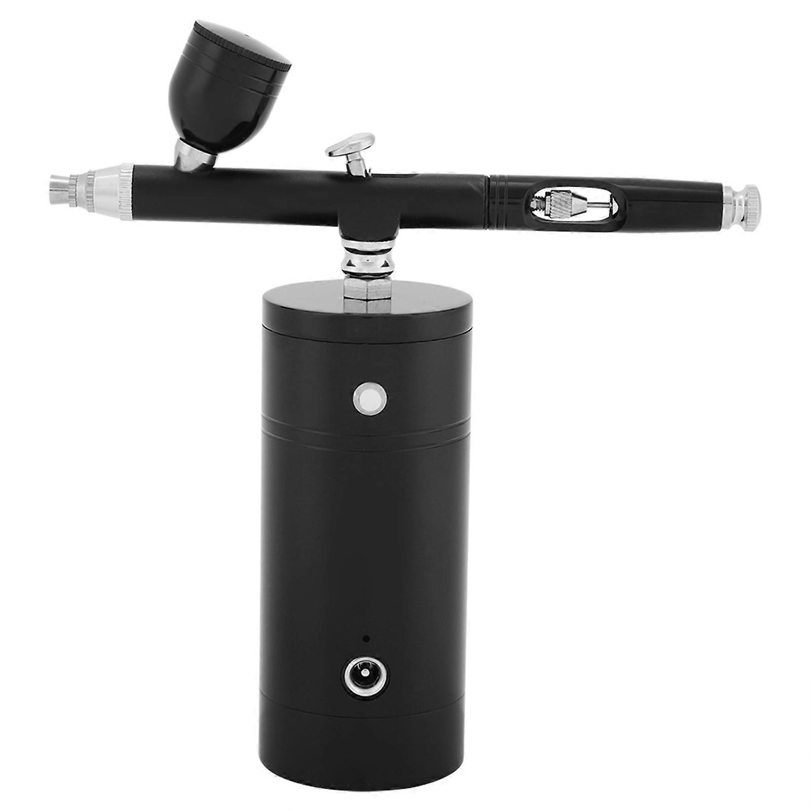 Mini Air Brush Spray Gun, 0.3mm Airbrush Kit Black Mini Air Compressor Spray Gun Airbrush Set 7CC Capacity Set USB Powered 8.4V