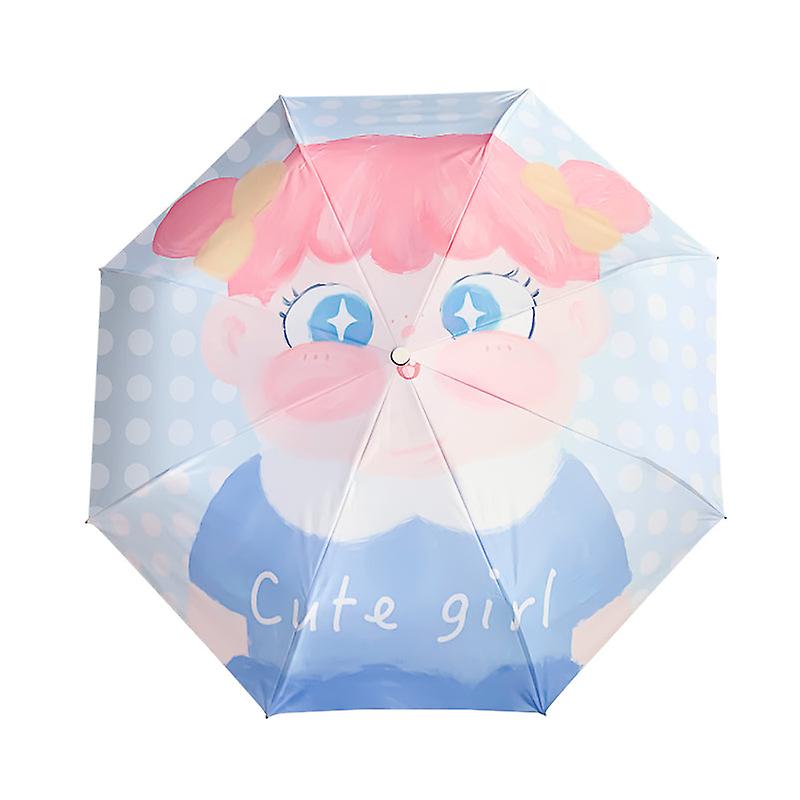 Umbrella Fully Automatic Portable Parasol Uv Protection Folding Sun No48