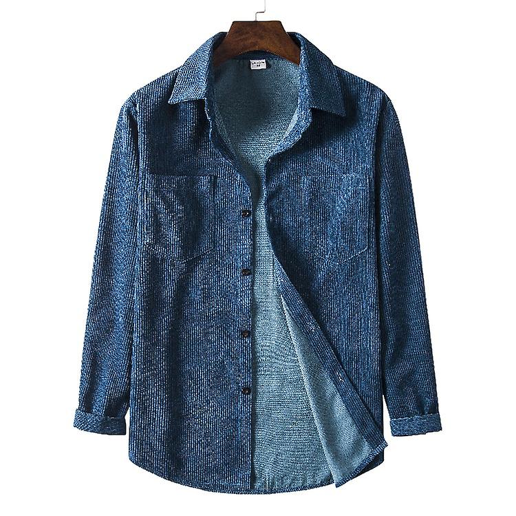 Men's Stylish Winter Velvet Shirt - Casual, Warm, And Breathable Long Sleeve Shirt For The Latest Fashion Trends