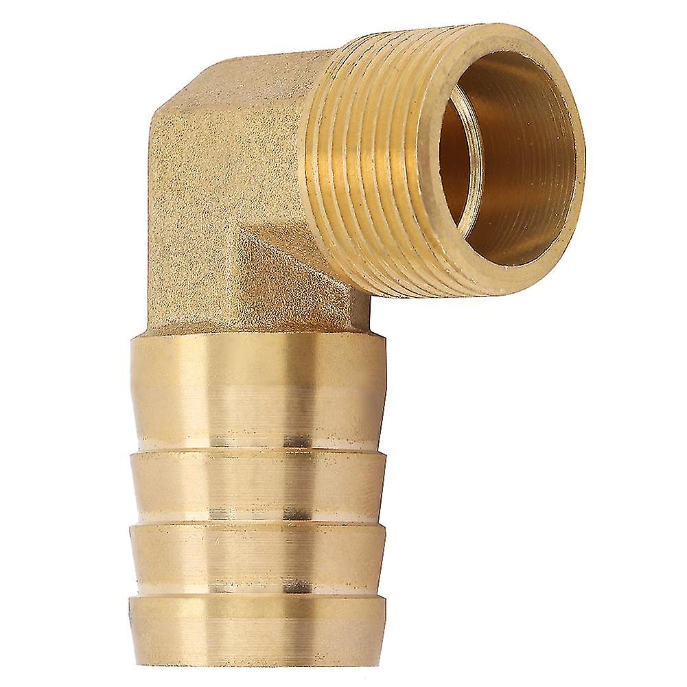 Raccord de tuyau cannelé coudé en laiton à filetage mâle 3/4" (25 mm)