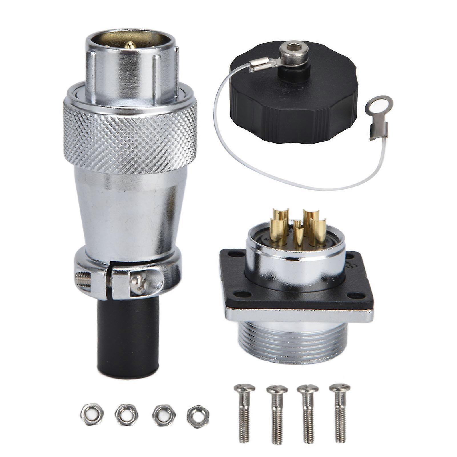 WS20 Waterproof Zinc Alloy 6 Pin Aviation Connector Aviation Plug and Socket AC 500V