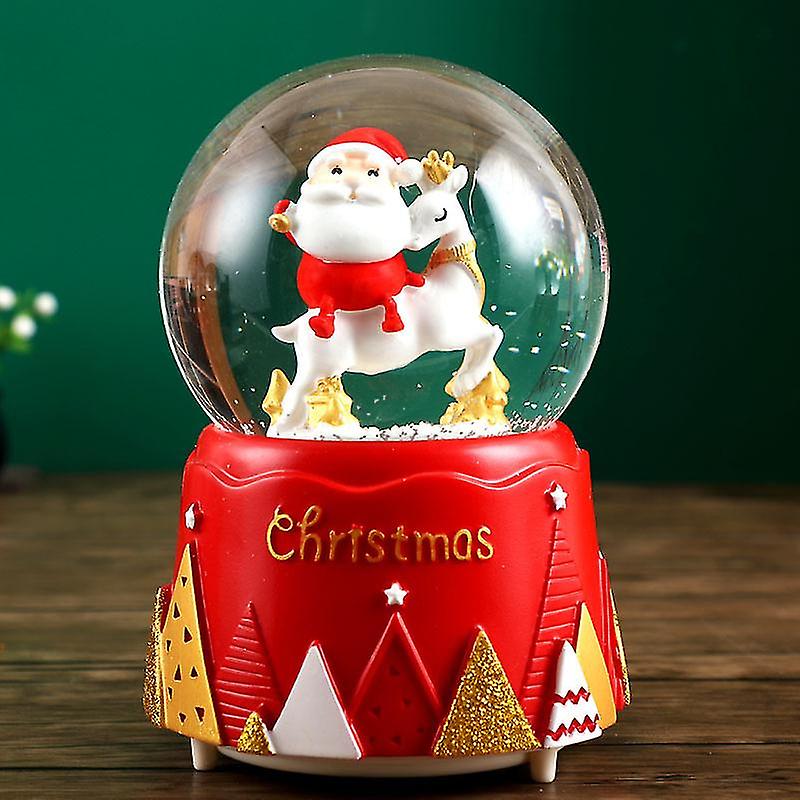 クリスマスミュージカルスノードーム、照明クリスマススノードームは8曲サンタオルゴールFesitval Ch