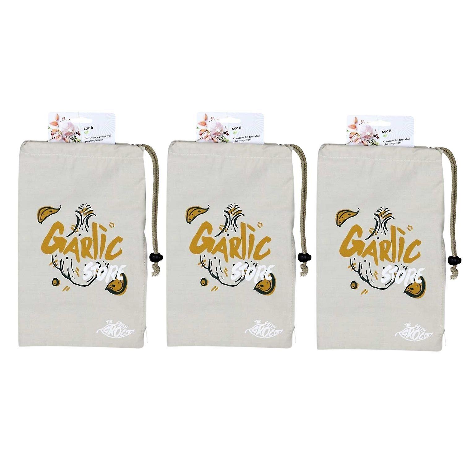 3 garlic bags 20 x 32 cm