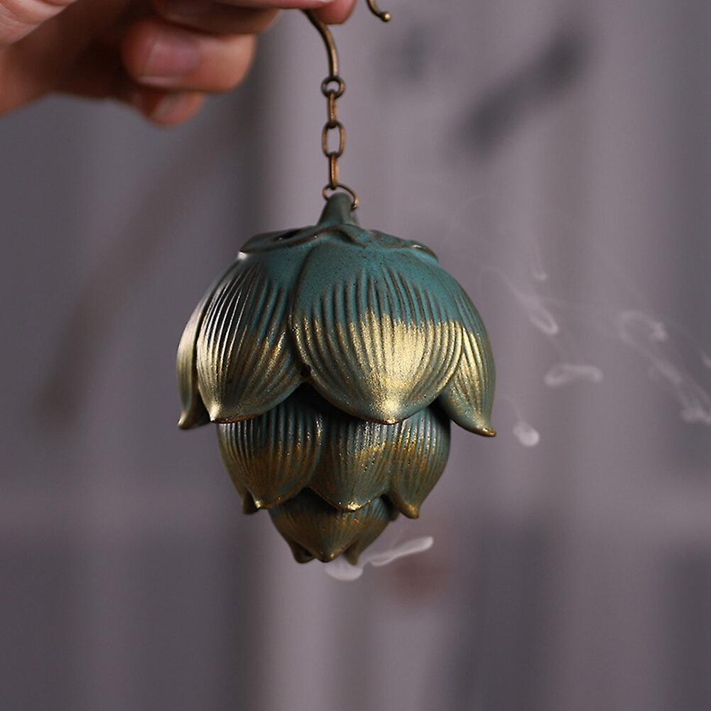 Lotus Design Hanging Backflow Incense Burner for Gift Giving