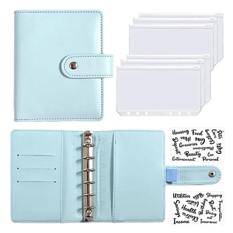 Good Material A7 Pu Leather Budget Binder Notebook Cash Envelopes System Set Binder Pockets Money Budget Saving Bill Organizer