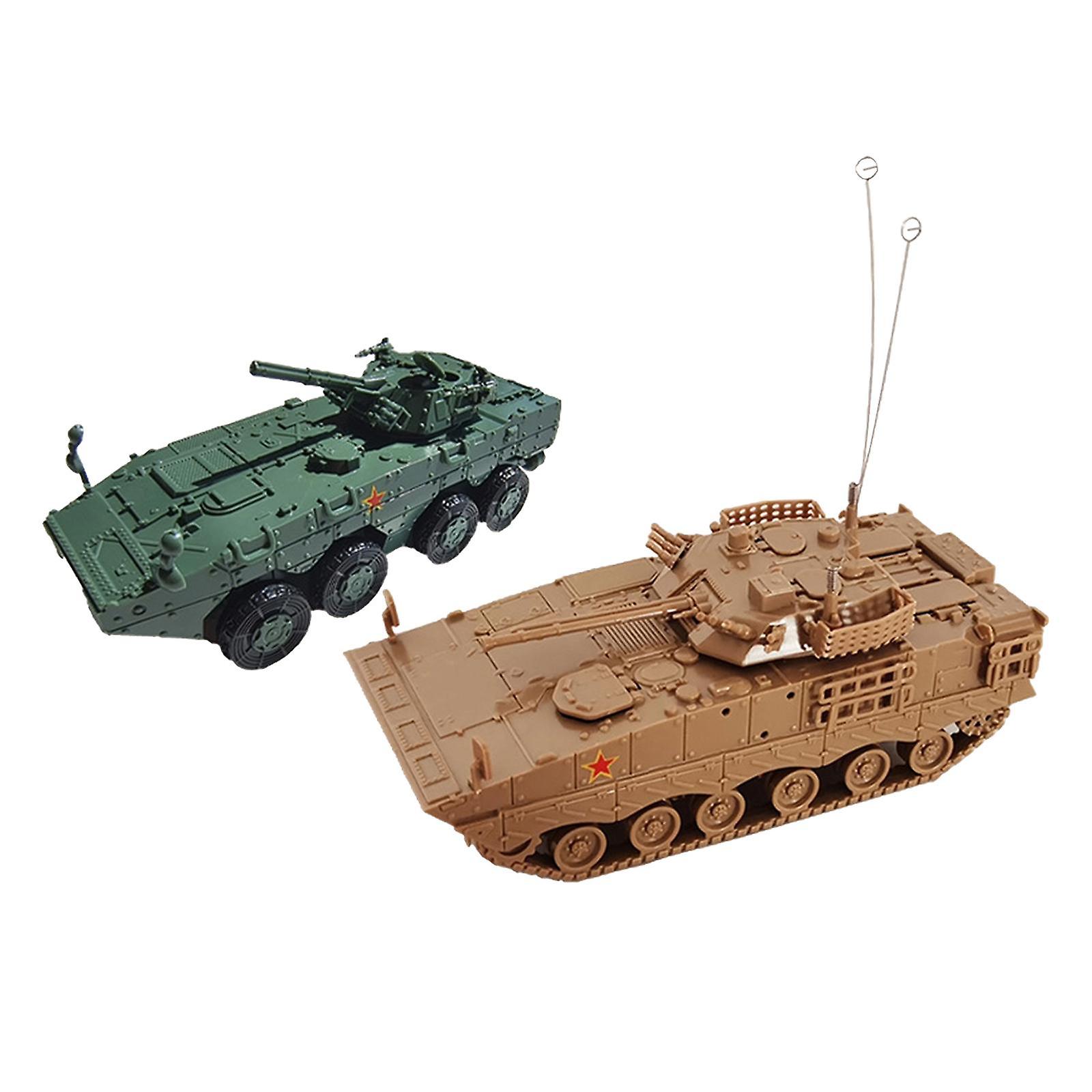 2x 4D Vehicles Model Set Collection Model Tank Playthings for Game Activity
