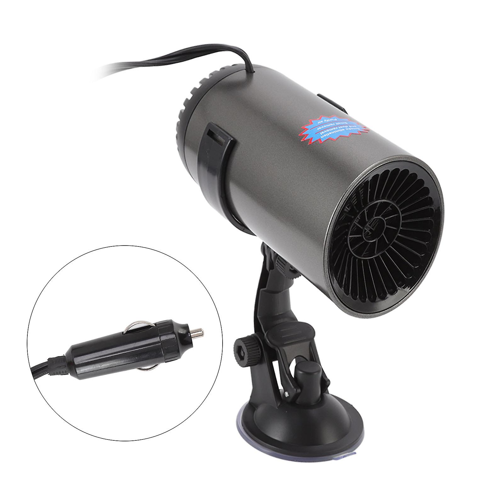 Car Heater Fast Heating Cool and Warm Portable Cigarette Lighter Car Defogger Fan with Rotatable Stand 12V