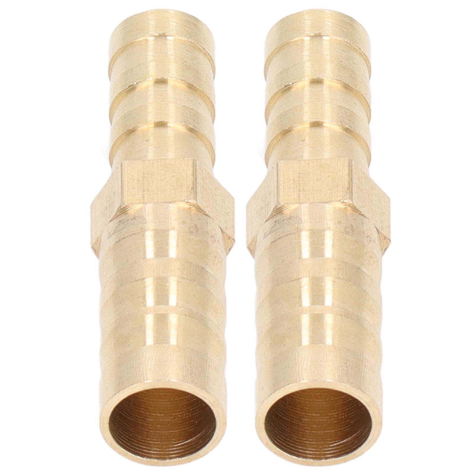 2 Pcs Barbed Fitting Splicer Brass Hose Barb Reducer Hex Reducing Barbed Connector 10mm(3/8in) to 8mm(5/16in)