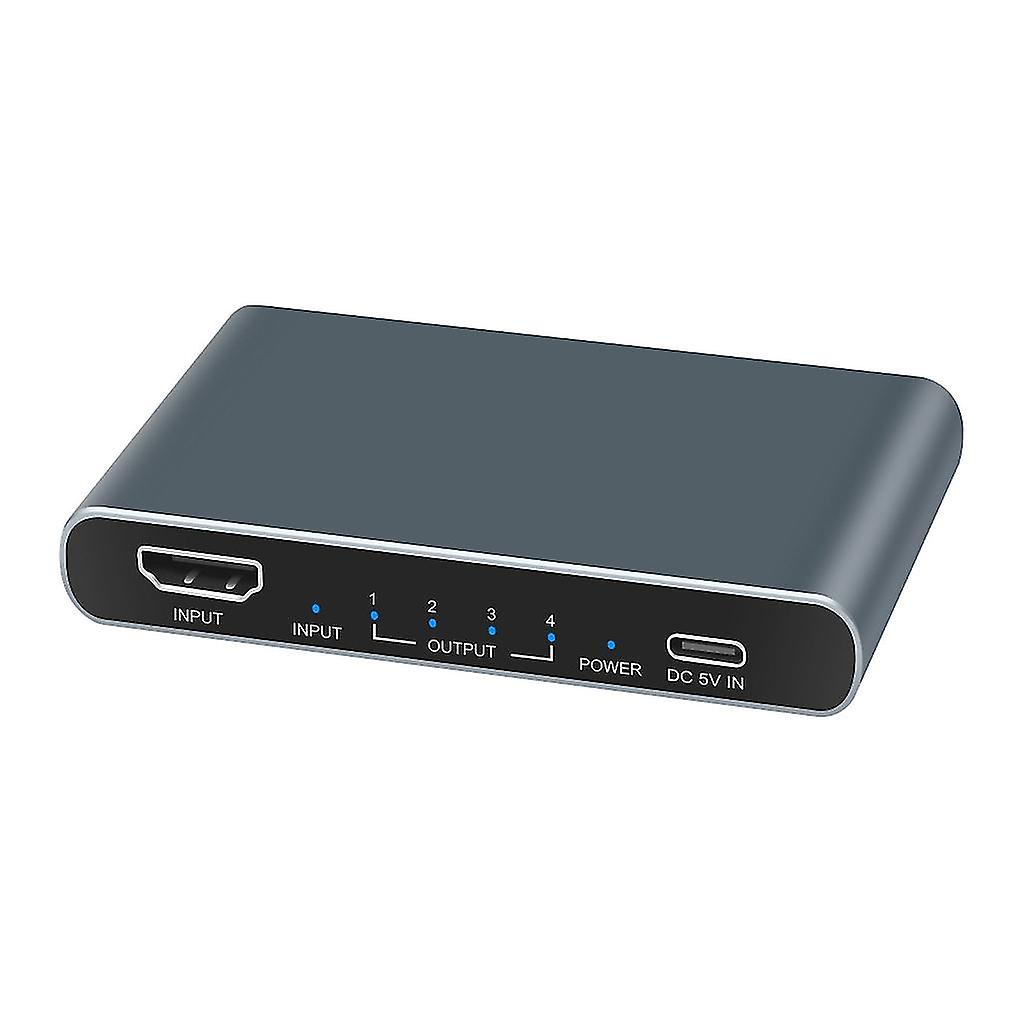 4k Hdmi-compatible Splitter 1x4 Split 1 In 4 Out For Hdtv Dvd Switch Tablet
