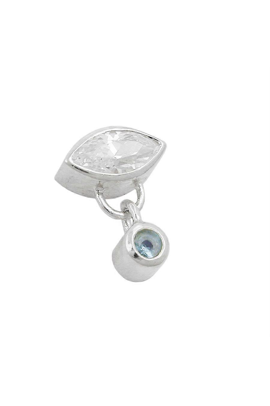 Pendant Cz Aquamarine Silver 925 - Gl92084