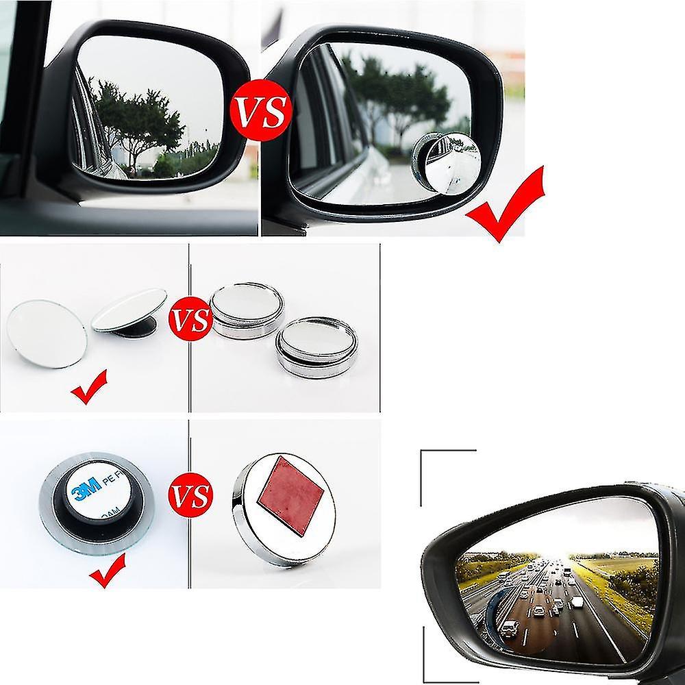 Brand New 1x Car Auto Rear View Mirror Mount 360 Rotating Wide Angle Convex Blind Spot Car Accessori
