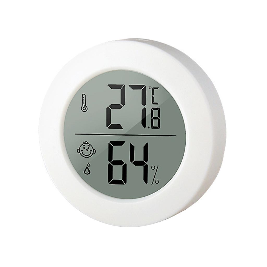 Round Temperature Humidity Meter Gauges Monitors Large LCD Display for Office