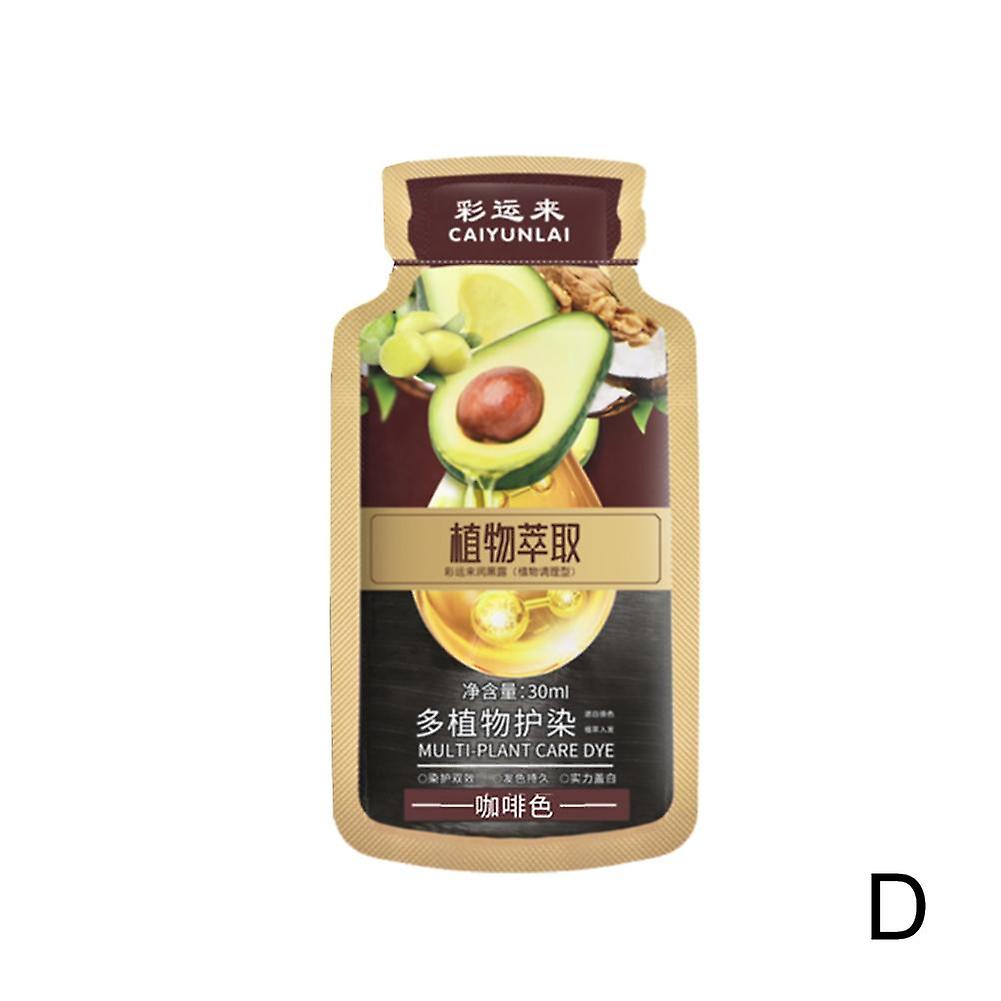 Avocado Hair Dye Bubble Hair Dye Shampoo Natural Plant 10pcs*30ml Hair ...