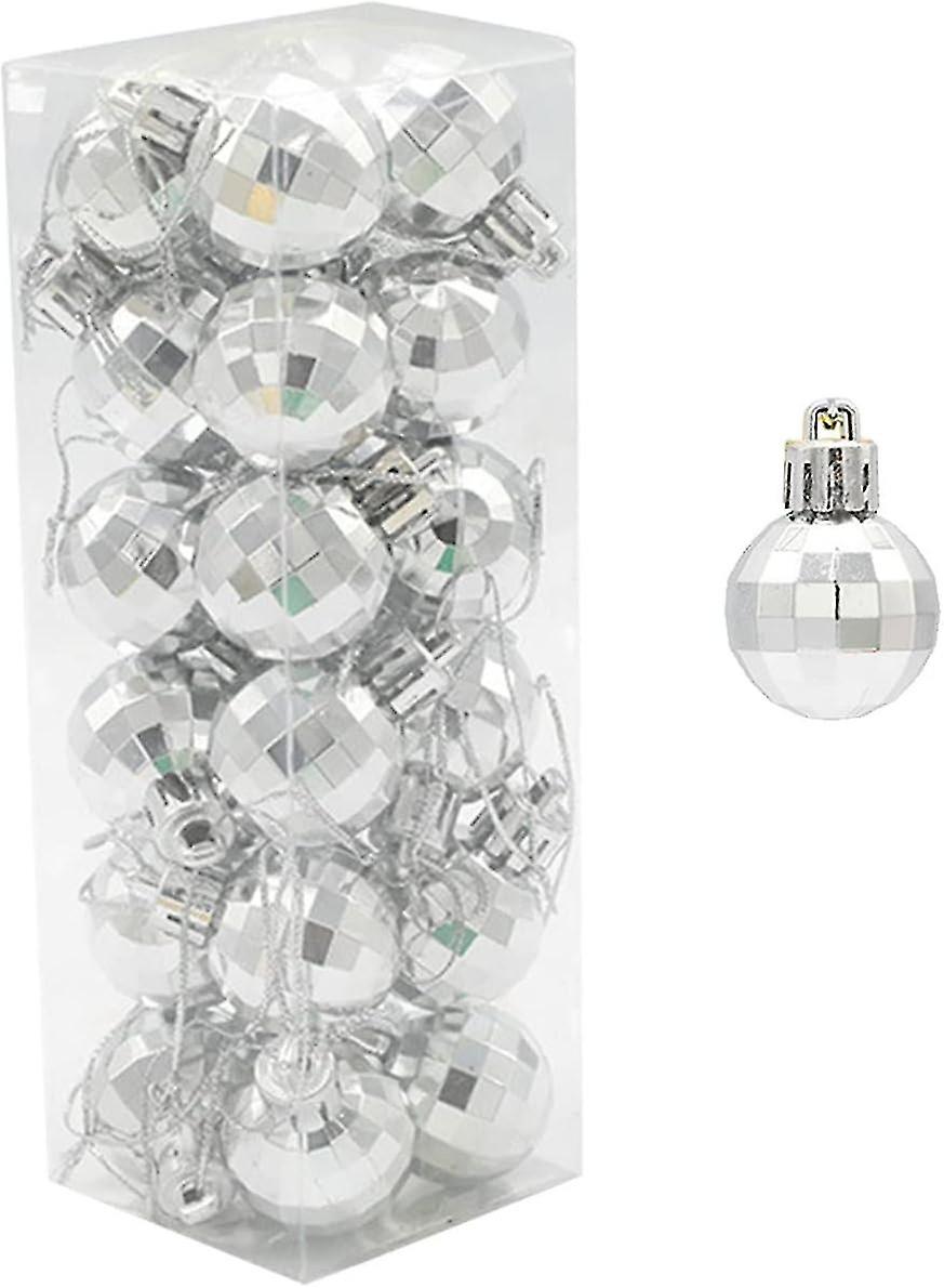 24個のクリスマスボールオーナメント飛散防止クリスマスボールオーナメントツリーデコレーションハンギングボールc