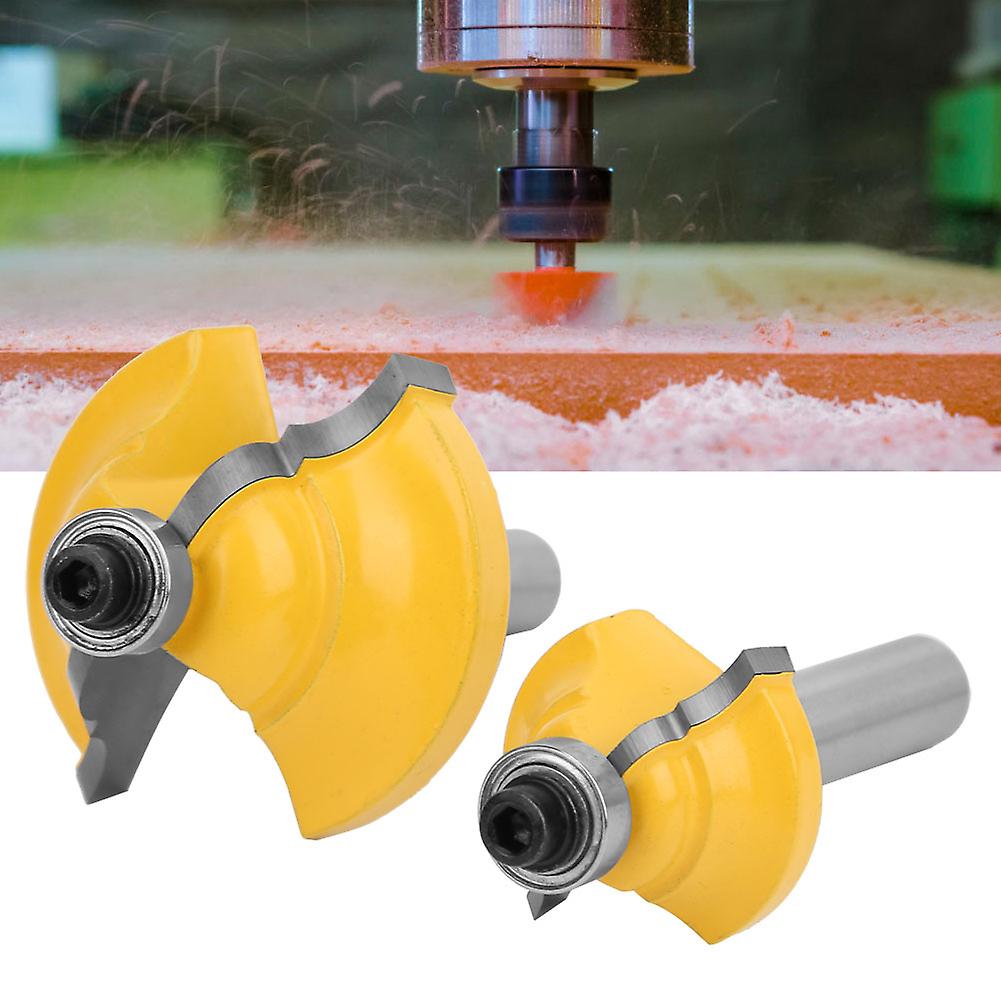 2PCS 8mm Shank Woodworking Router Bit Set, 1in & 1.5in Cutter