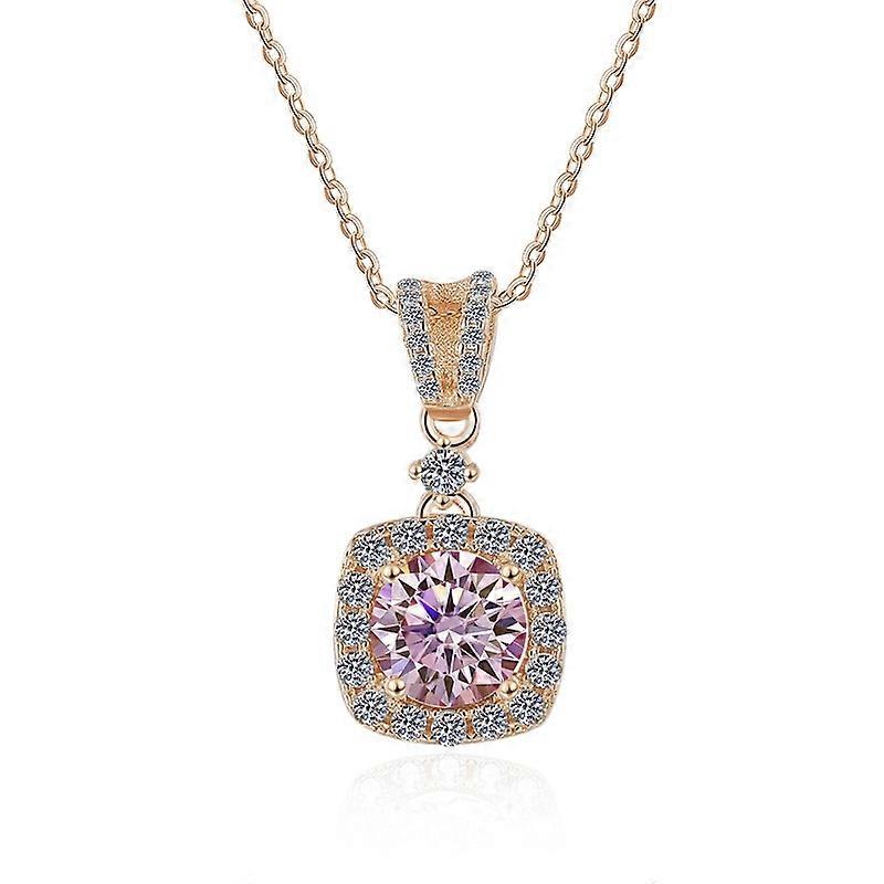 Necklace-Elegant Square-1ct Moissanite-Luxury Gift