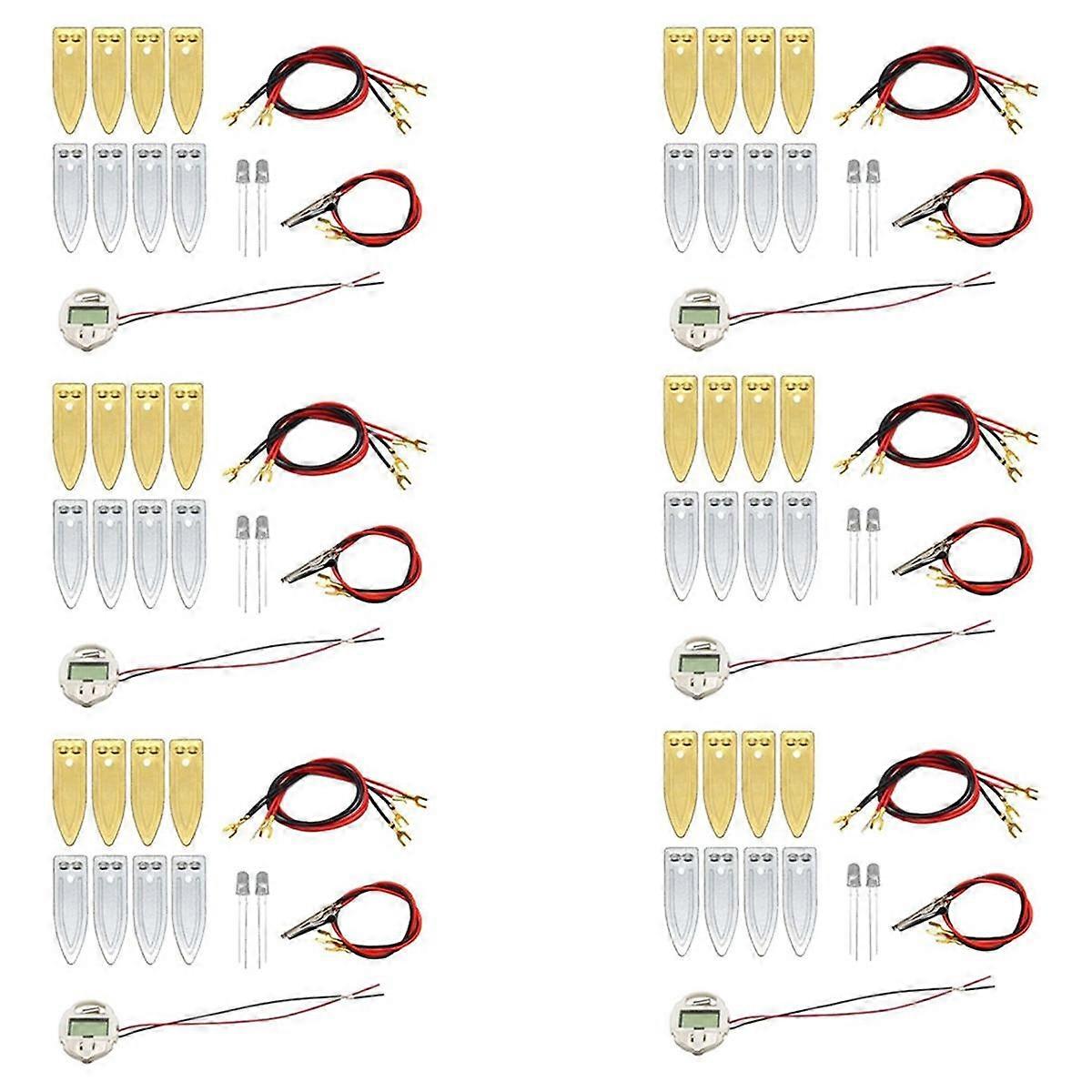 Fruit Battery Science Experiment Kit for Home Teaching Toy, Lemon Potato Battery Physics Teaching Experiment 6 Sets