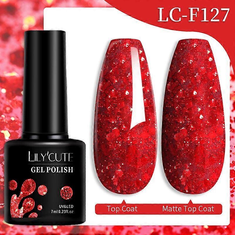 Thread Shell Nail Gel Polish 7ML Pearl Shell Semi-Permanent UV Gel Base Top Coat Popular In Autumn And WinterLC-Gel-F127