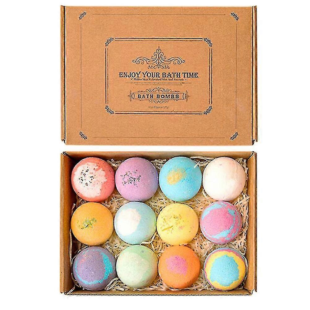 12pcs Bath Bombs Essential Oil Bubble Spa Bombs Natural Bath Bombs Gift Set