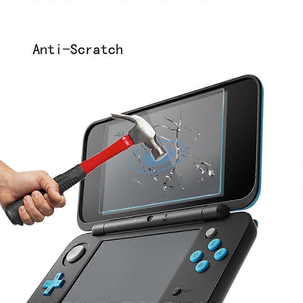 ニンテンドー2ds XL 9hコンソール用スクリーンプロテクタープレミアムアンチスクラッチ強化ガラス保護フィルム新しいアクセサリー用